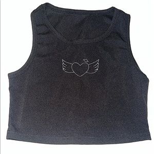 Heart & Wing Crop Top